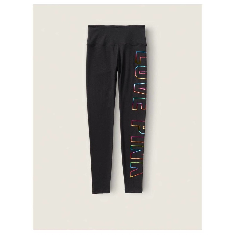 NIP VS PINK Rainbow Foil Crew & Cotton Leggings - Picture 6 of 10